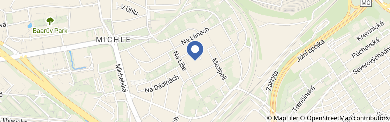 Mapa - SPORTJOY příměstský tábor  Praha 4 - ZŠ Na Líše