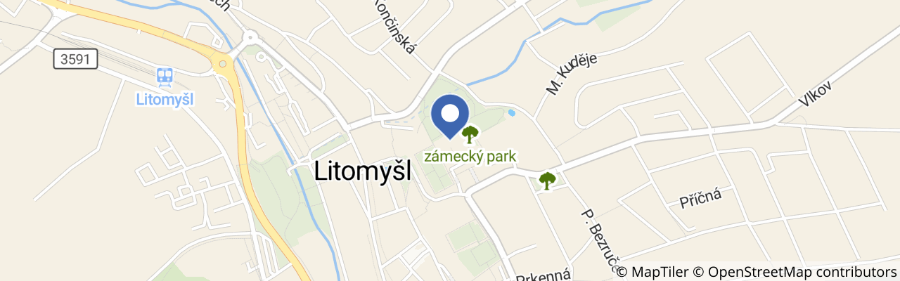 Mapa - Barokní divadélko v Litomyšli