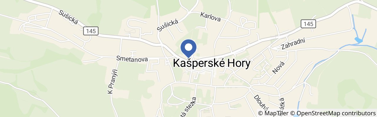 Mapa - Netopýří stezka v Kašperských Horách