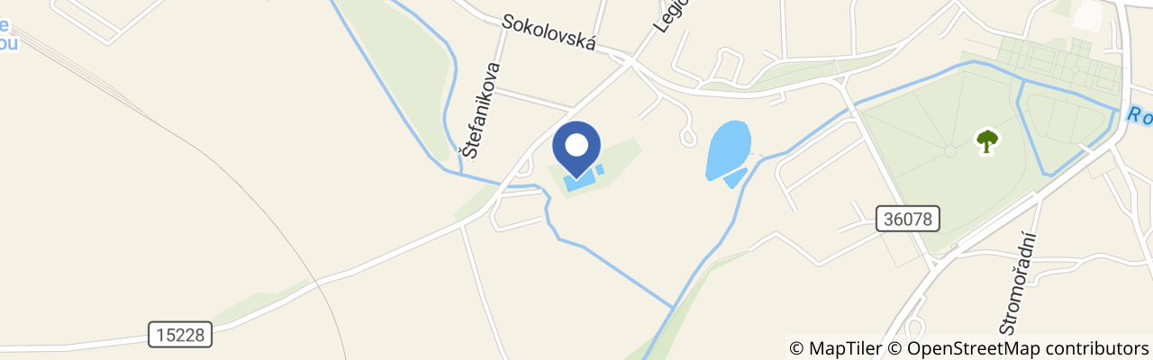 Mapa - Koupaliště Tesma