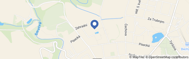 Mapa - Koupaliště Bechyně