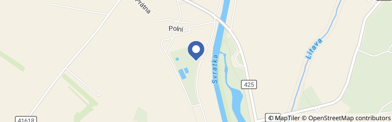 Mapa - Koupaliště Židlochovice