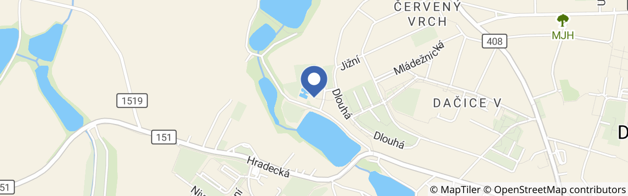 Mapa - Koupaliště Dačice