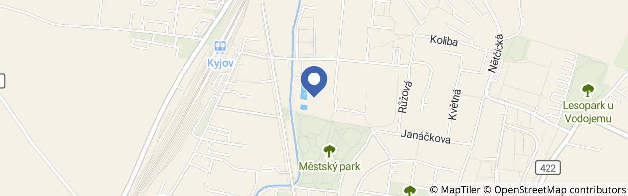 Mapa - Letní koupaliště Kyjov