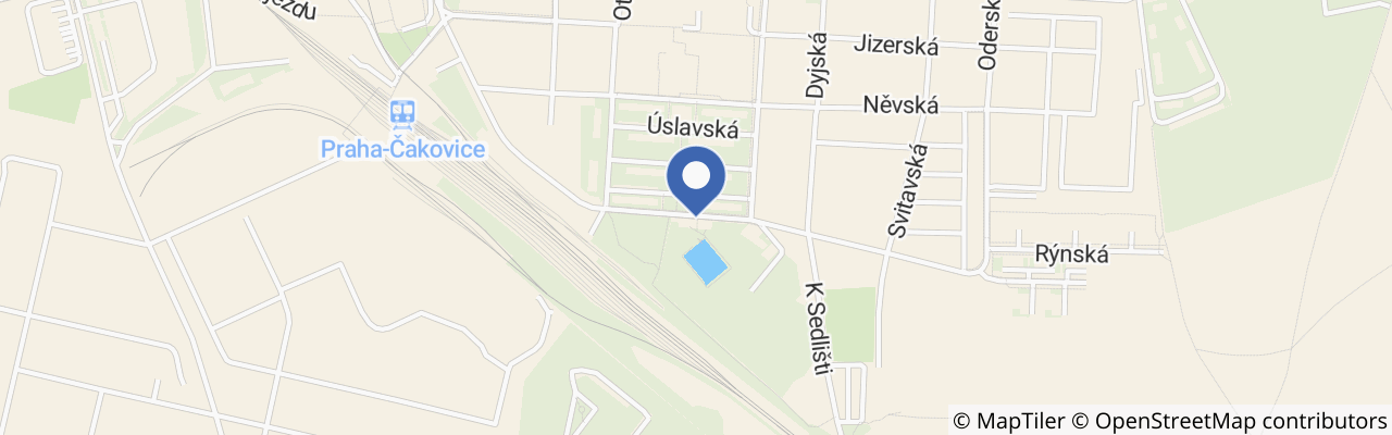 Mapa - Koupaliště Čakovice