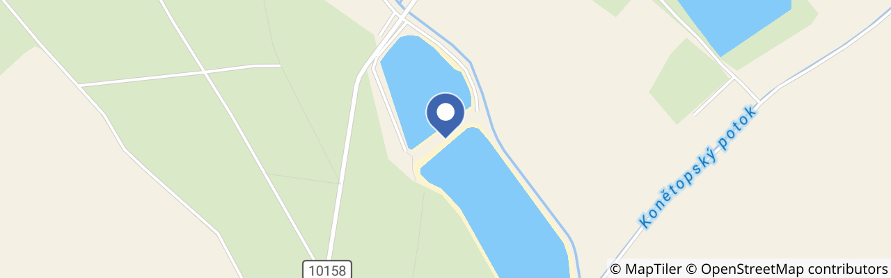 Mapa - Jezero Konětopy