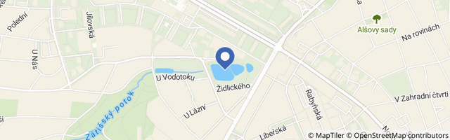 Mapa - Koupaliště Lhotka