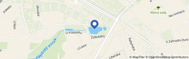 Mapa - Koupaliště Lhotka