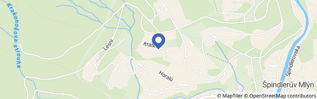 Mapa - Bobová dráha Špindlerův Mlýn