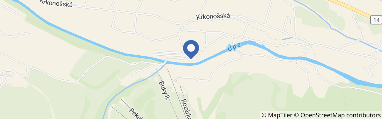 Mapa - Bobová dráha Mladé Buky