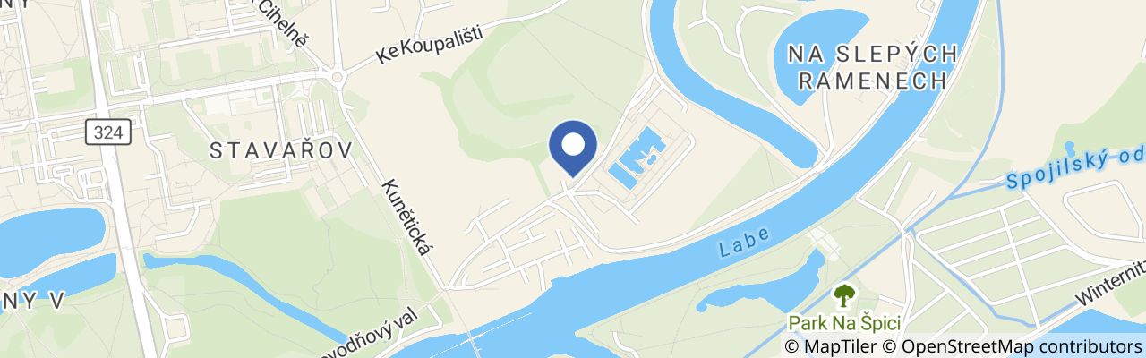 Mapa - Lanové centrum Proud - Pardubice