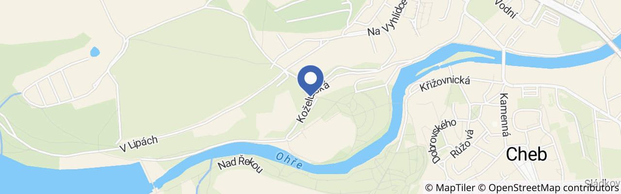 Mapa - Lanové centrum Trinity Cheb