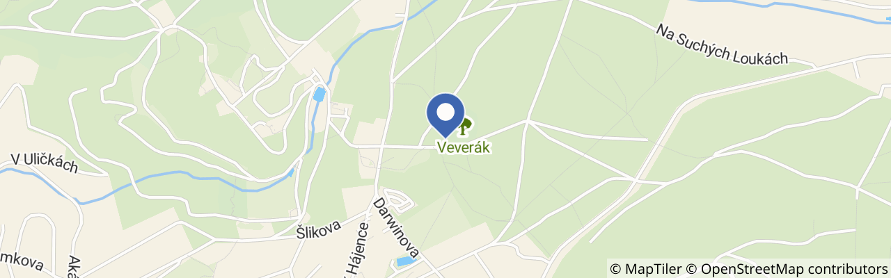 Mapa - Lanový park Veverák