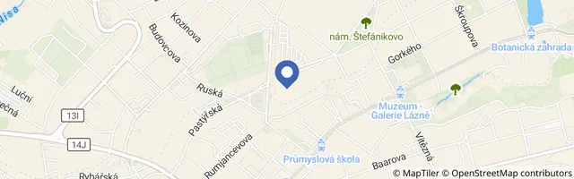 Mapa - Bazén Liberec