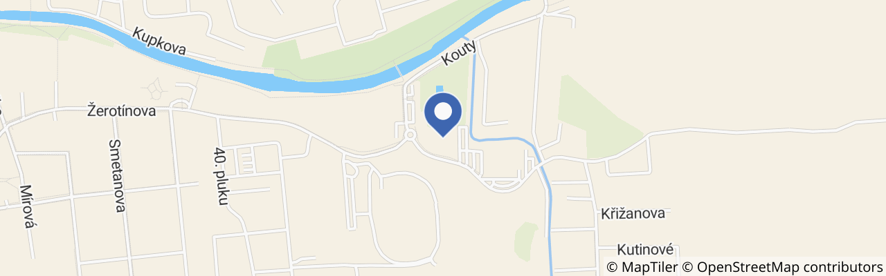 Mapa - Bazén Valašské Meziříčí