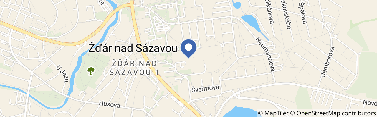 Mapa - Relaxační centrum Žďár nad Sázavou