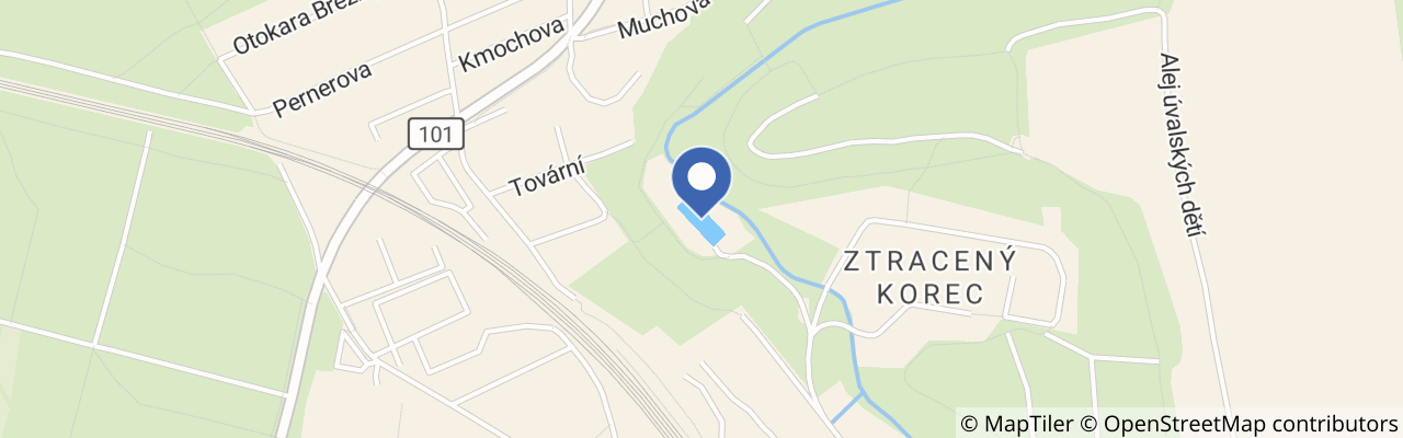 Mapa - Koupaliště Úvaly