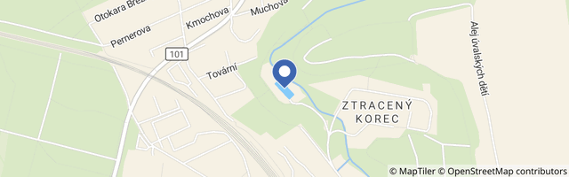 Mapa - Koupaliště Úvaly