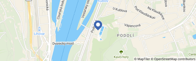 Mapa - Plavecký stadion Podolí