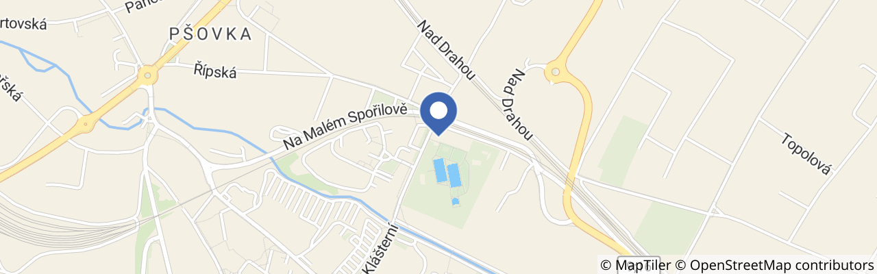 Mapa - Letní koupaliště a krytý bazén Mělník