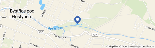 Mapa - Koupaliště Bystřice pod Hostýnem