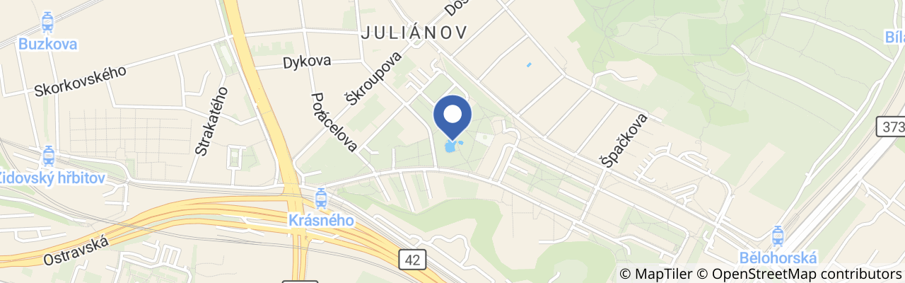 Mapa - Dětské koupaliště Juliánov