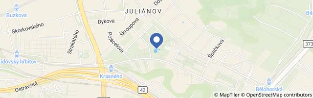 Mapa - Dětské koupaliště Juliánov