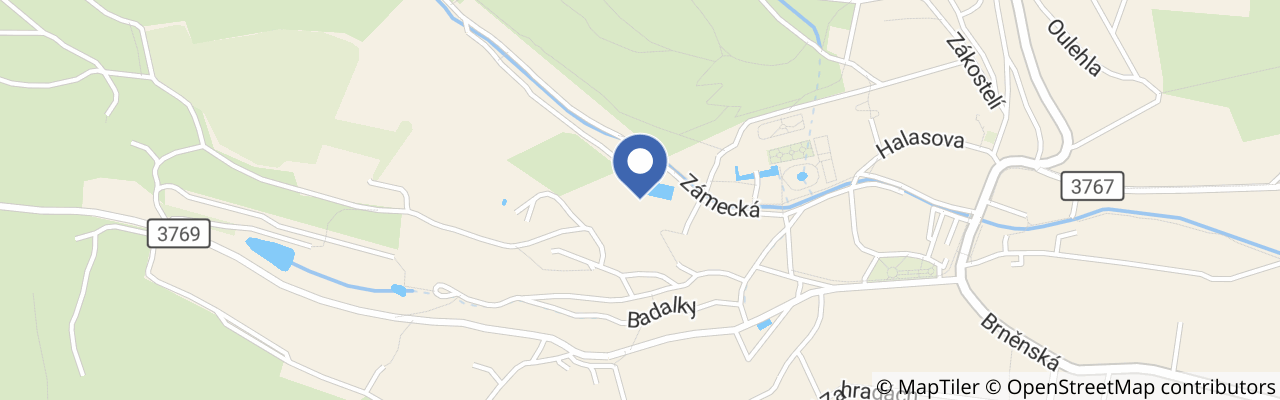 Mapa - Koupaliště v Lysicích