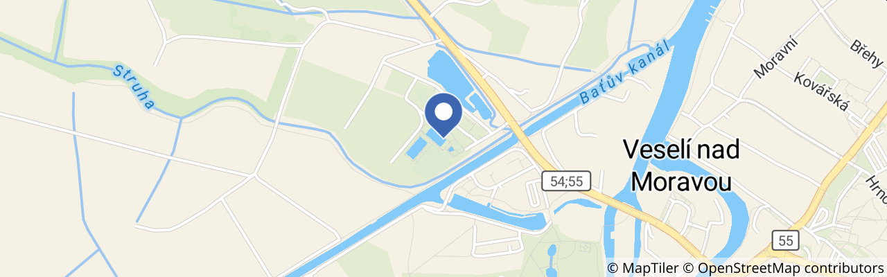 Mapa - Koupaliště Veselí nad Moravou