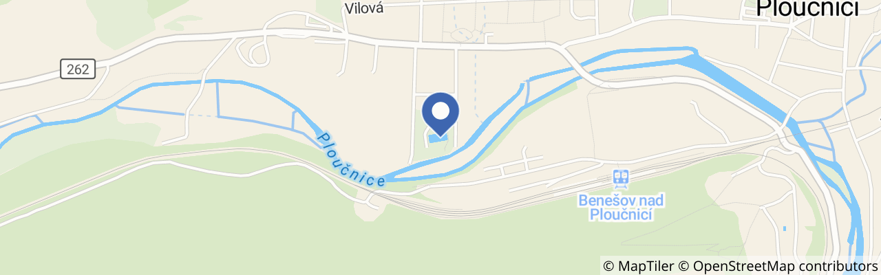 Mapa - Koupaliště Benešov nad Ploučnicí
