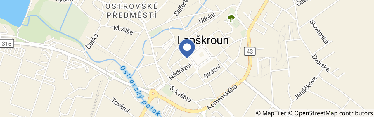 Mapa - Penzion Martina