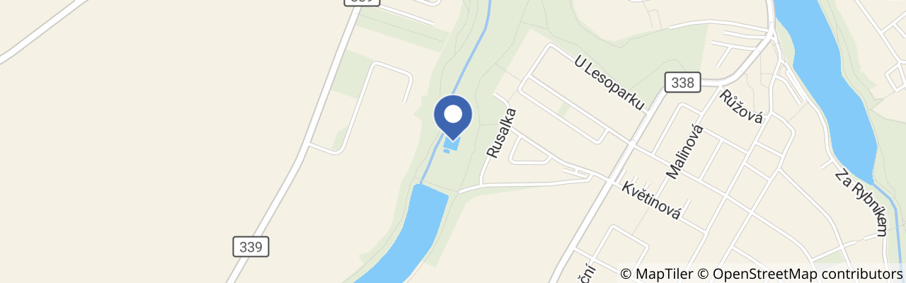 Mapa - Letní koupaliště Vodranty