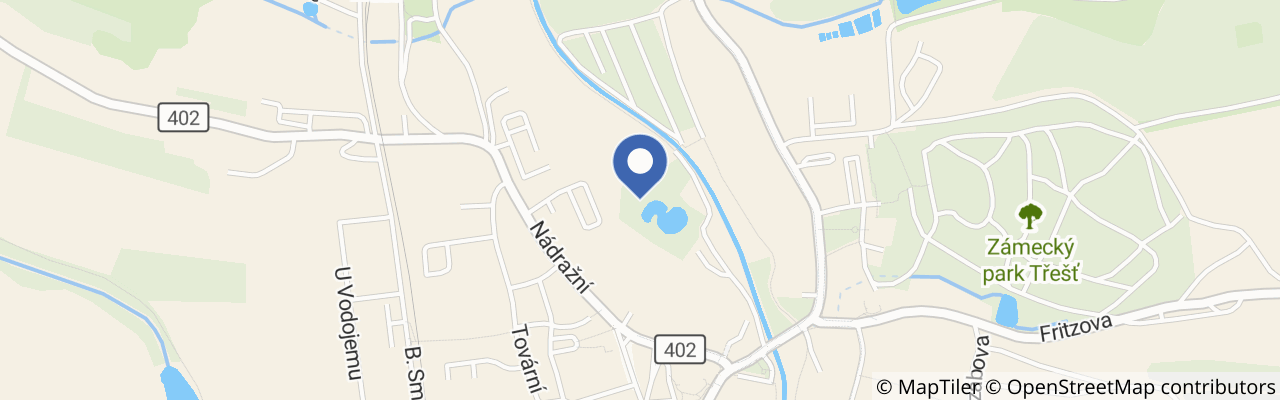 Mapa - Koupaliště Malviny Třešť