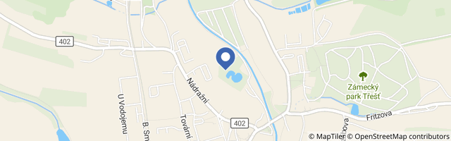 Mapa - Koupaliště Malviny Třešť