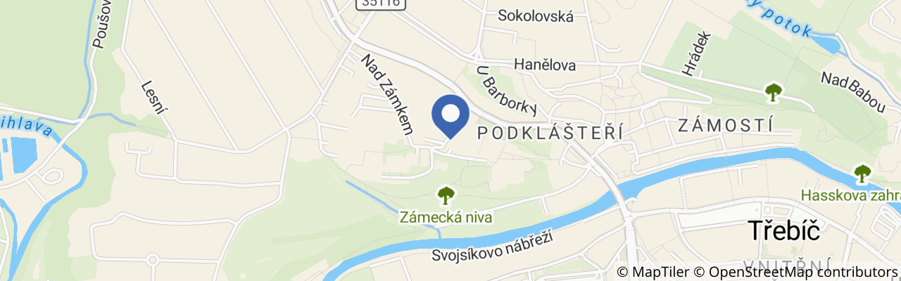 Mapa - Labyrint Třebíč