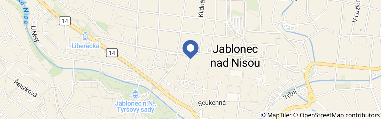 Mapa - Človíčkov - Jablonec
