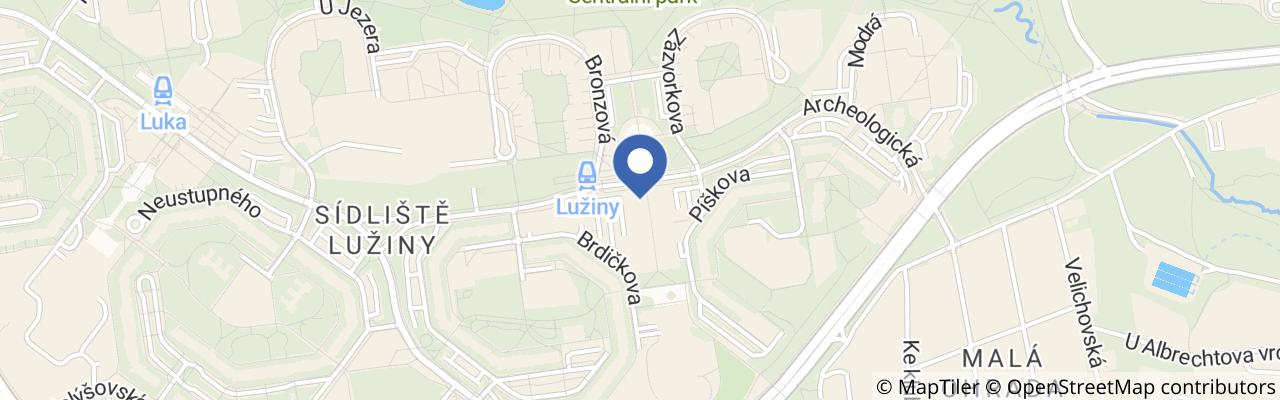 Mapa - Človíčkov - Praha Lužiny