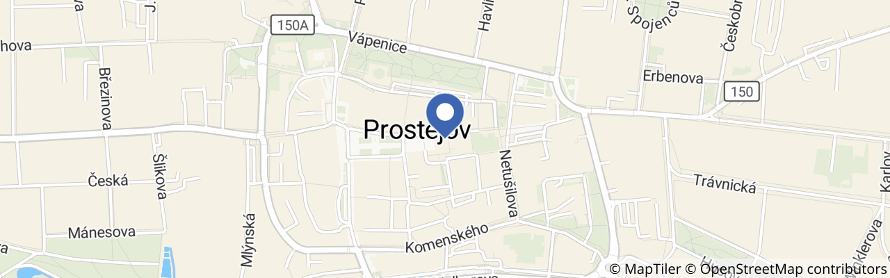 Mapa - Človíčkov - Prostějov
