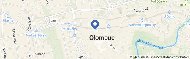 Mapa - Človíčkov - Olomouc