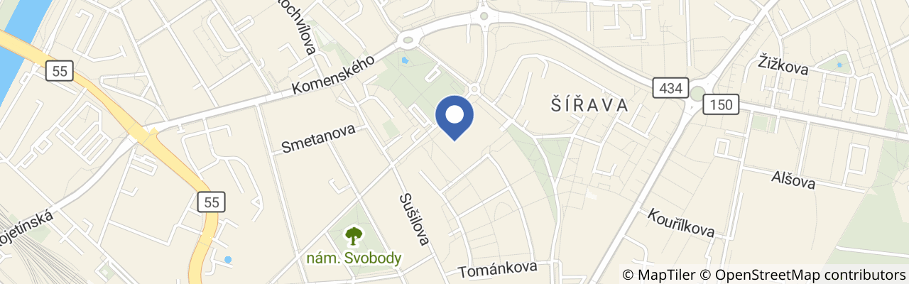 Mapa - Človíčkov - Přerov