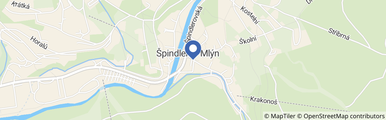 Mapa - Sáňkařská dráha Špindlerův Mlýn