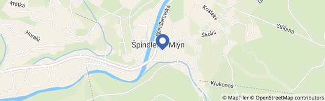 Mapa - Sáňkařská dráha Špindlerův Mlýn