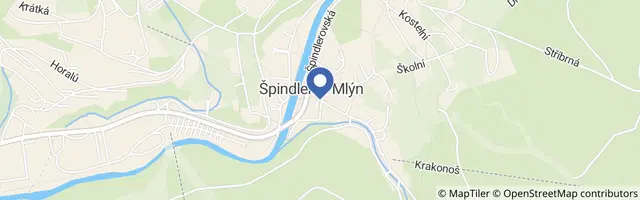 Mapa - Sáňkařská dráha Špindlerův Mlýn