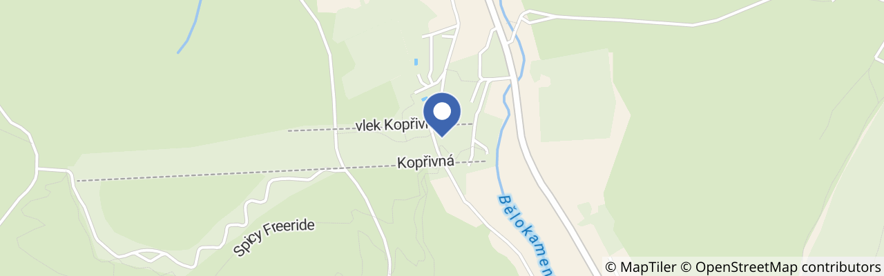 Mapa - Ski areál Kopřivná