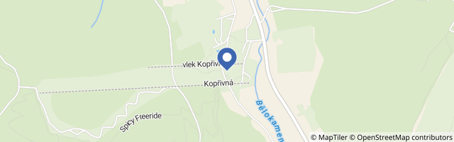 Mapa - Ski areál Kopřivná