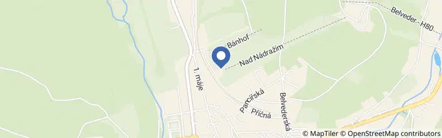 Mapa - Lyžařský areál Nad nádražím