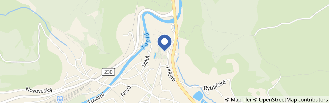 Mapa - Hrad Bečov nad teplou