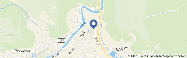 Mapa - Hrad Bečov nad teplou