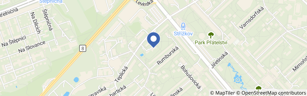 Mapa - 1FIT - cvičení pro děti – TRVALE UZAVŘENO