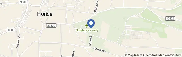 Mapa - Trubičková stezka v Hořicích